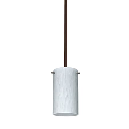 Besa Lighting Stilo 7 Stem Pendant, Carrera, Bronze Finish, 1x5W LED 1TT-440419-LED-BR